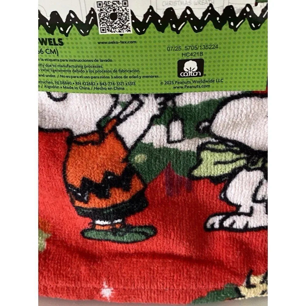 2 Pack Peanuts Snoopy Charlie Brown Christmas Holiday‎ Red 16